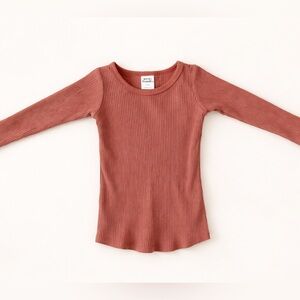 Pretty Laundry (Little & Lively) Toddler Ribbed Long Sleeve Tee in Dusty Rose